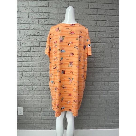 Joyspun Short Sleeve T-Shirt Lounge Dress with Pockets Size L / XL - Picture 2 of 10